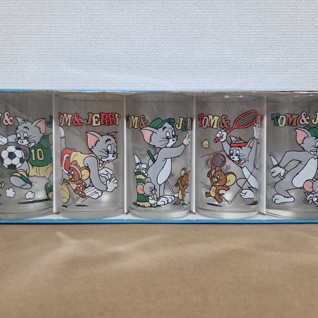 톰과 제리 유리컵 세트