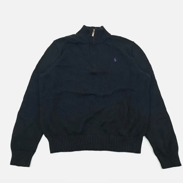 폴로 랄프 로렌 하프집업 스웨터 니트 블랙 L