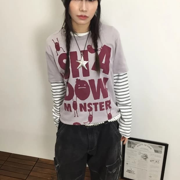 Graniph Shadow Monster Graphic Tee