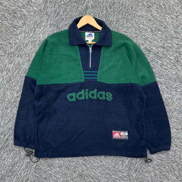 (L)90'S 아디다스 반집업 후리스-M1046