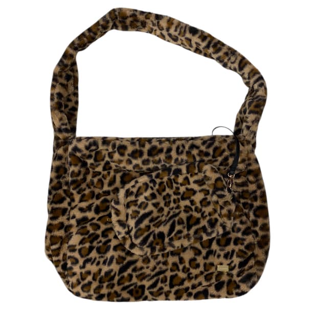 langer 랑거 레오파드 퍼 빅백