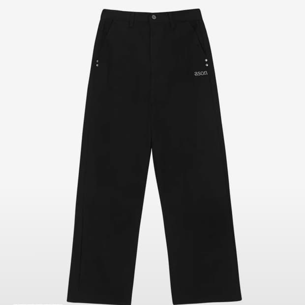 애즈온 스모그 와이드 팬츠 블랙 s