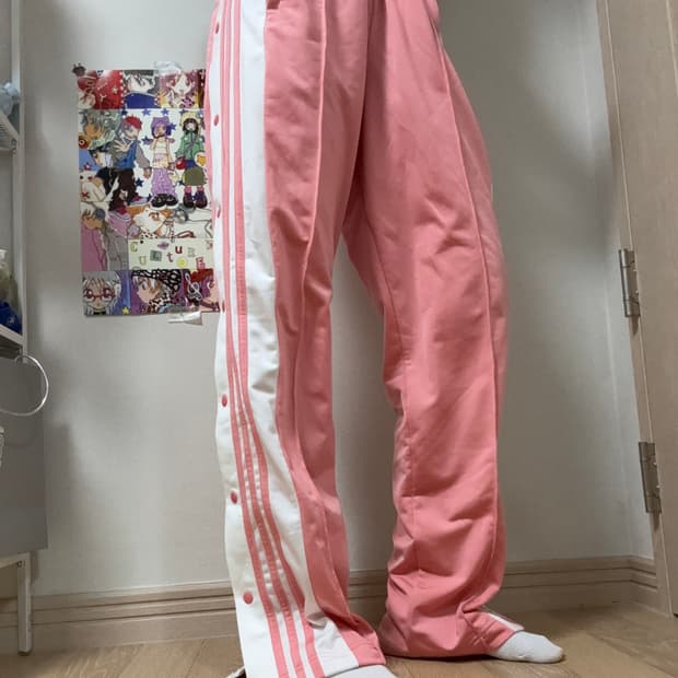 아디다스 아디브레이크 트랙 팬츠 핑크 m 사이즈