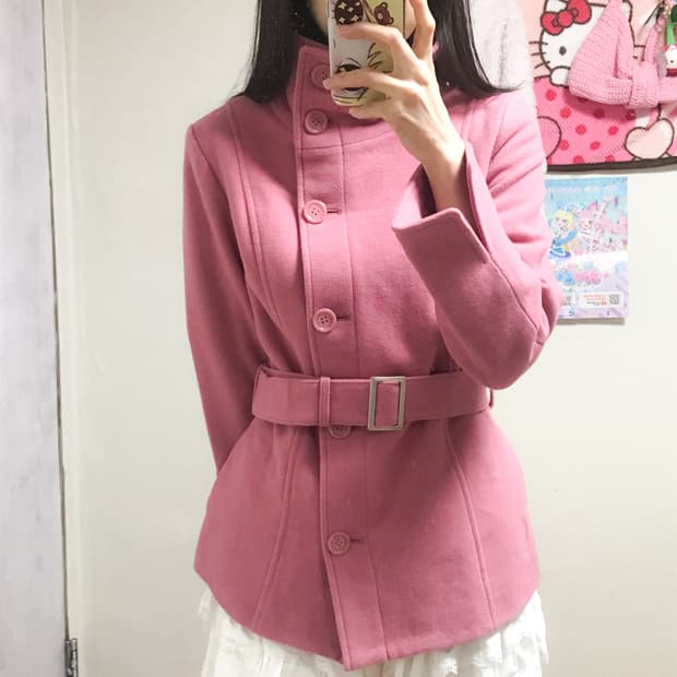빈티지 벨트 코트 히메갸루 로걀 달천깔 라떼 페어리 공겜여주 고딕