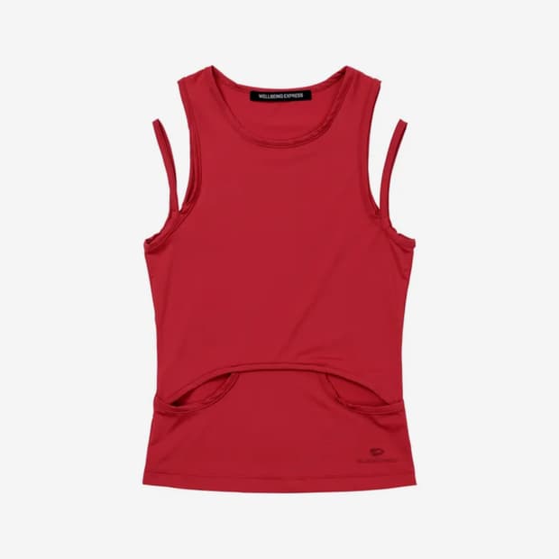 웰빙익스프레스 컷아웃 슬리브리스 레드