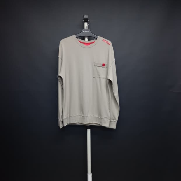 새 휴고 보스 남성 춘추 박시핏 티셔츠 90-100