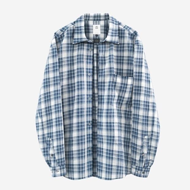 폴리테루 컨트리 체크 셔츠 블루