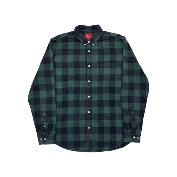 슈프림 버팔로 플란넬 셔츠 그린