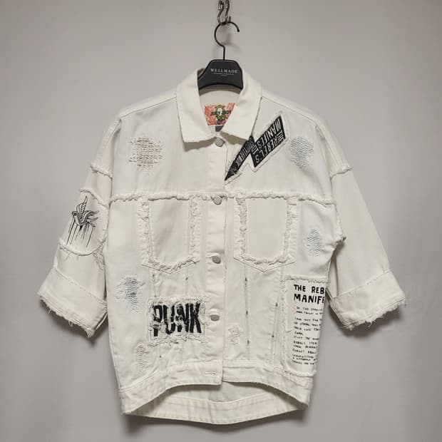 쥬시쥬디 너레벨스 매니페스트 그래픽 데님자켓