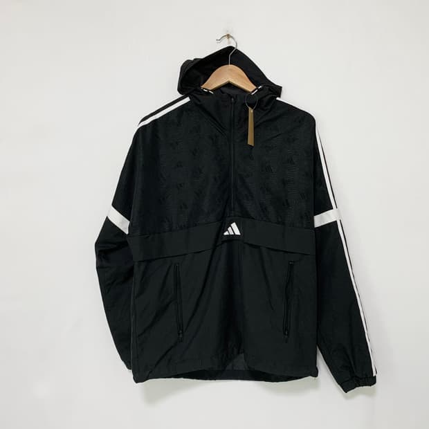 아디다스 삼선 바람막이 아노락 후드 반집업 남성 L 남녀공용 오버핏
