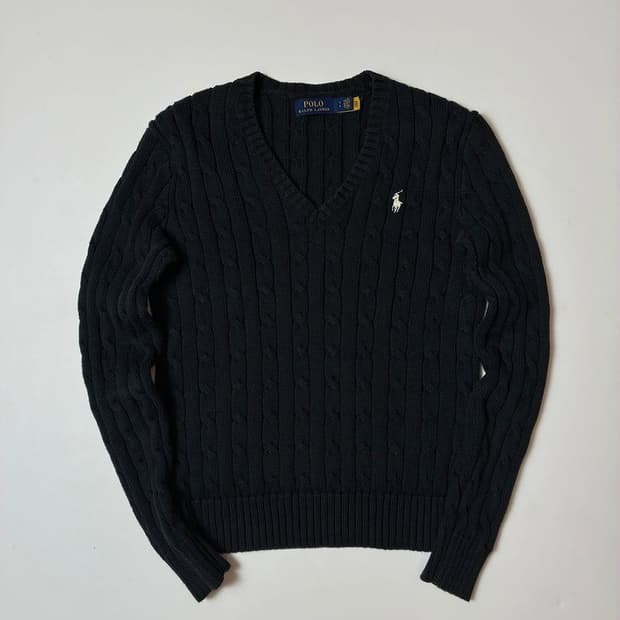 폴로 랄프로렌 시그니처 큐알 신형 포니 케이블 니트 PN8837