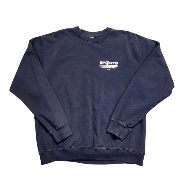 Sporty and Rich 네이비 맨투맨 (XL)