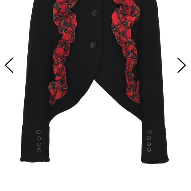 비뮈에트 프릴 디테일 블랙 자켓