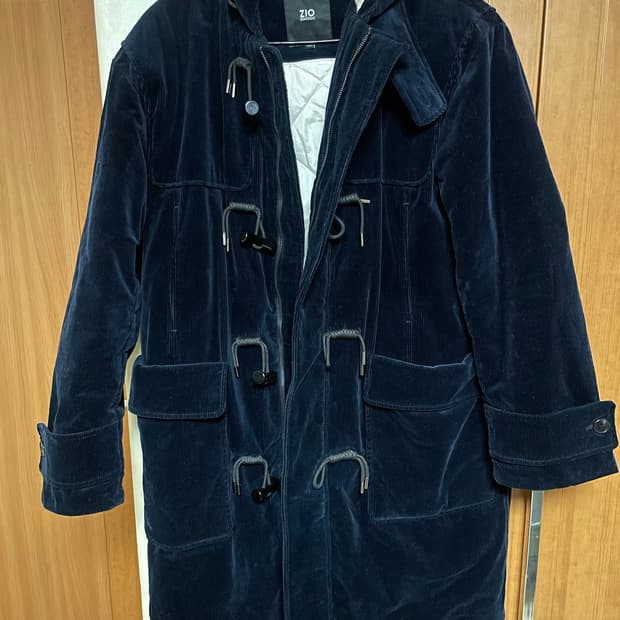 ZIO SONGZIO 네이비 코듀로이 떡볶이 코트