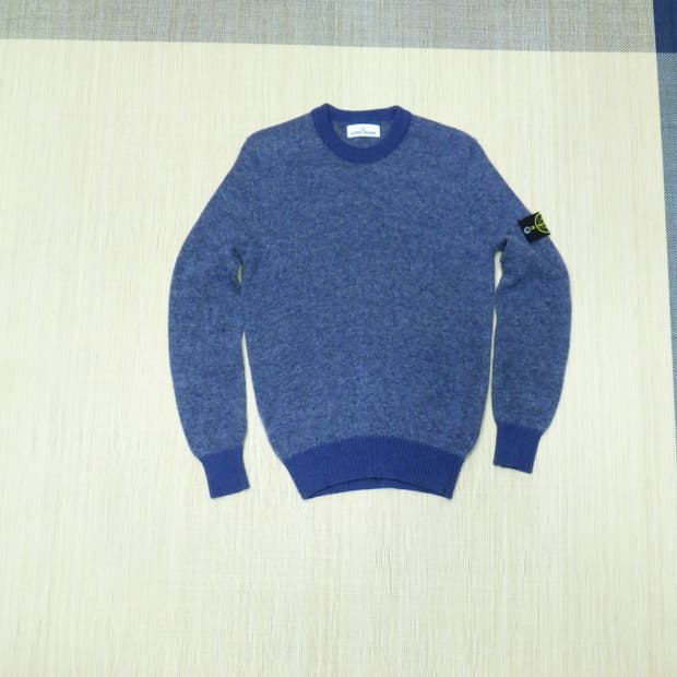 (L/100) 스톤아일랜드 남성 울혼방 라운드넥 니트