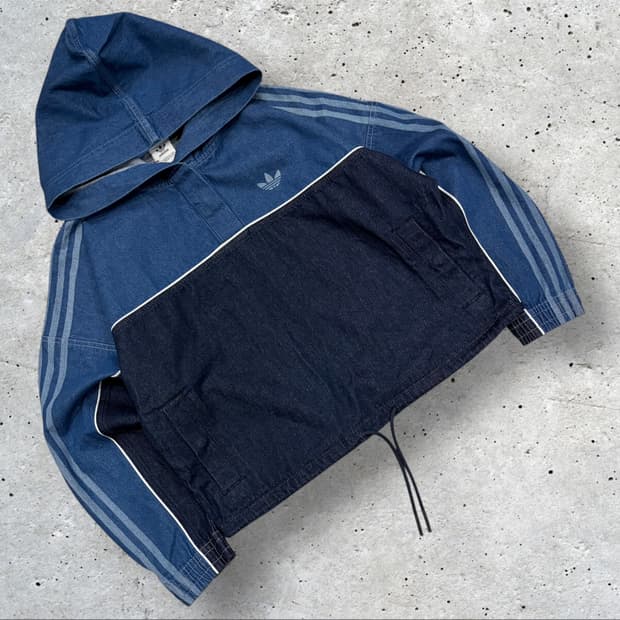[36] 아디다스 데님 후드 아노락 제니 착용 C838