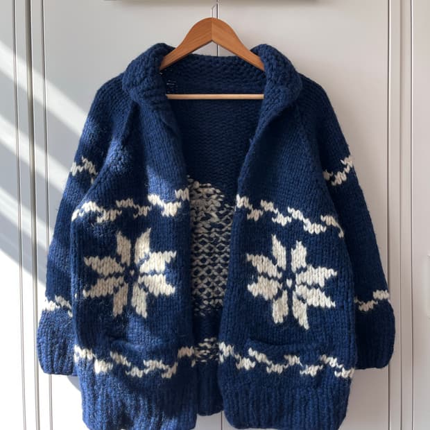 Vintage 눈꽃 토끼 헤비울니트 리얼 코위찬