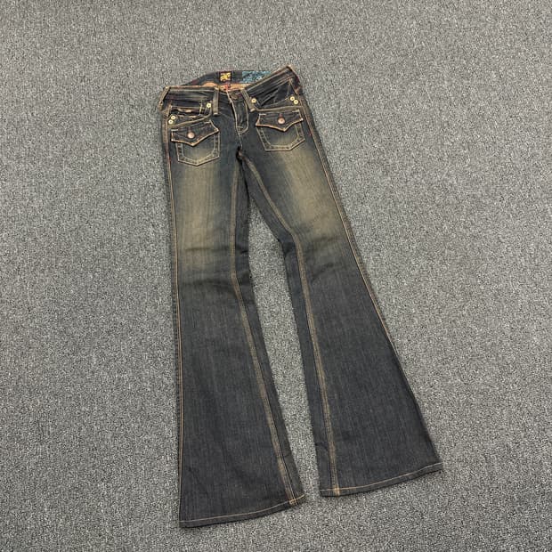 26) 재패니즈 빈티지 워싱 부츠컷 데님팬츠 y2k