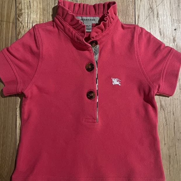 버버리칠드런핑크프릴깜찍티셔츠