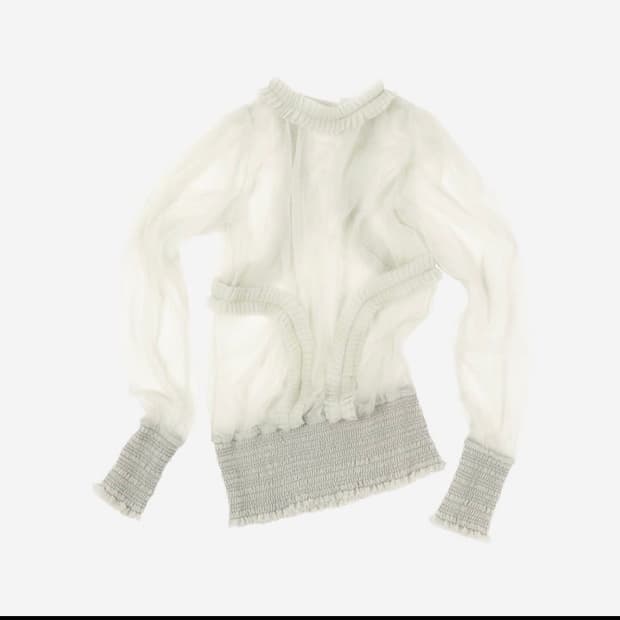 Ulika Sanctus fleats top cream ivory