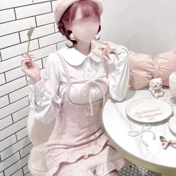 허니뮤 honey mew 핑크 트위드 셋업 스나계 지뢰계 양산형