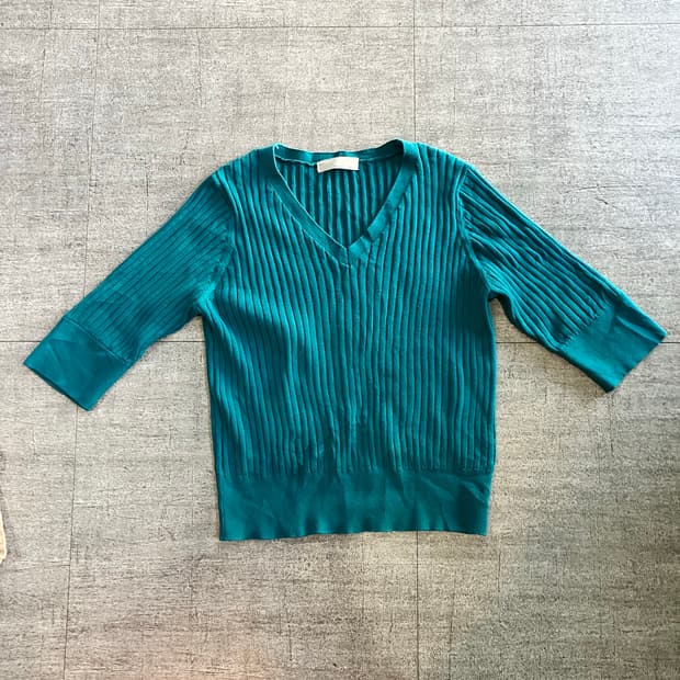 일본빈티지 Proseverse 핀터깔y2k 하구미모리걸 브이넥 니트티셔츠