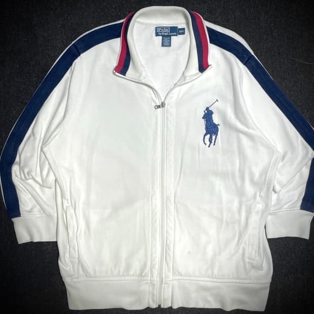 폴로 사이드 라인 빅포니 집업 져지 자켓