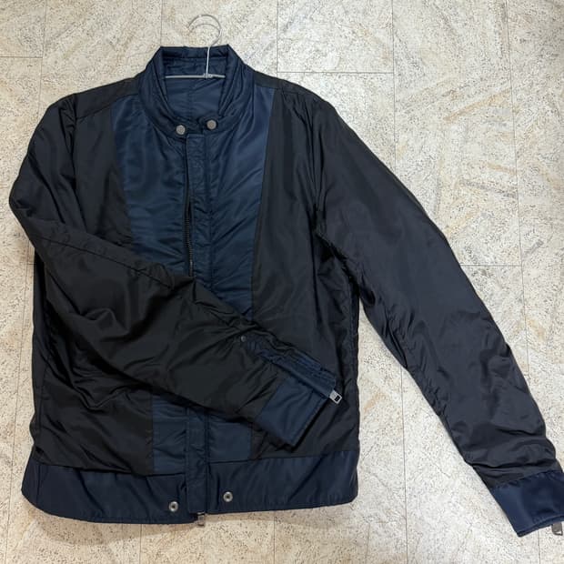 디젤 블랙앤블루 리버시블 바이커 자켓