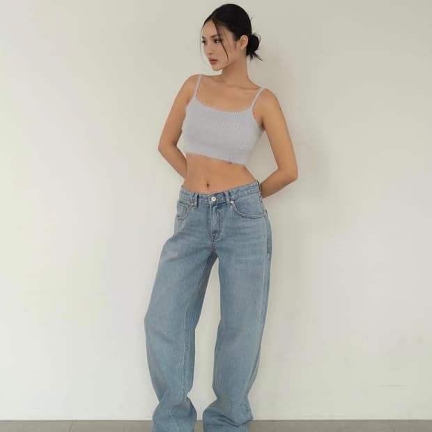[chileethelabel] mid-rise wide jean