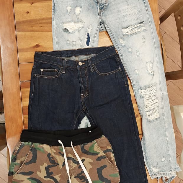 Mnml 연청데님 인디고데님 카모카고팬츠 28사이즈 3벌일괄판매