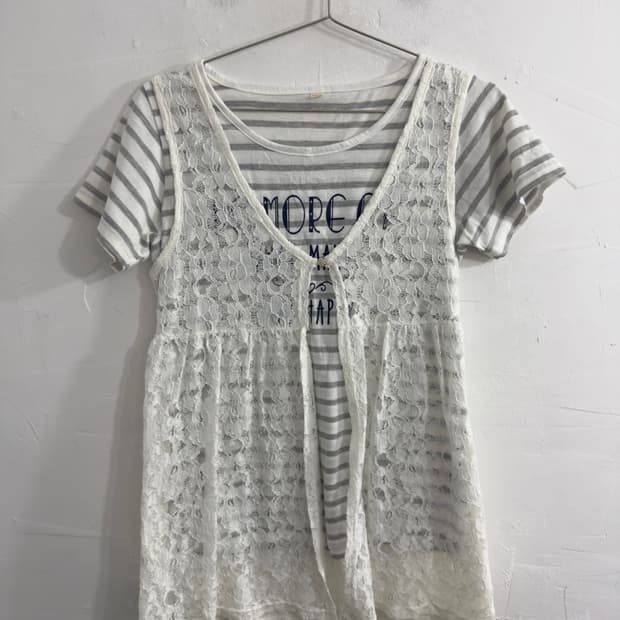 layered mori printing top