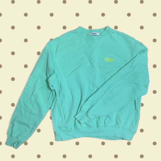 빈티지 민트 오버핏 맨투맨