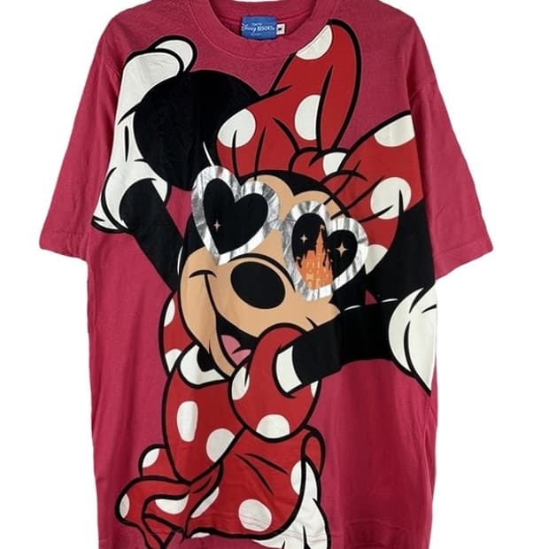 [M] DISNEY 코튼100% 미키마우스 빅로고 반팔티