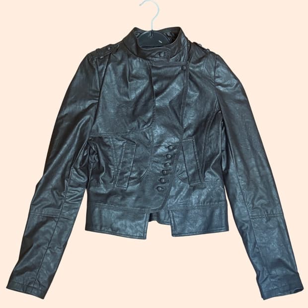 오네 갸루 딥 브라운 가죽 자켓