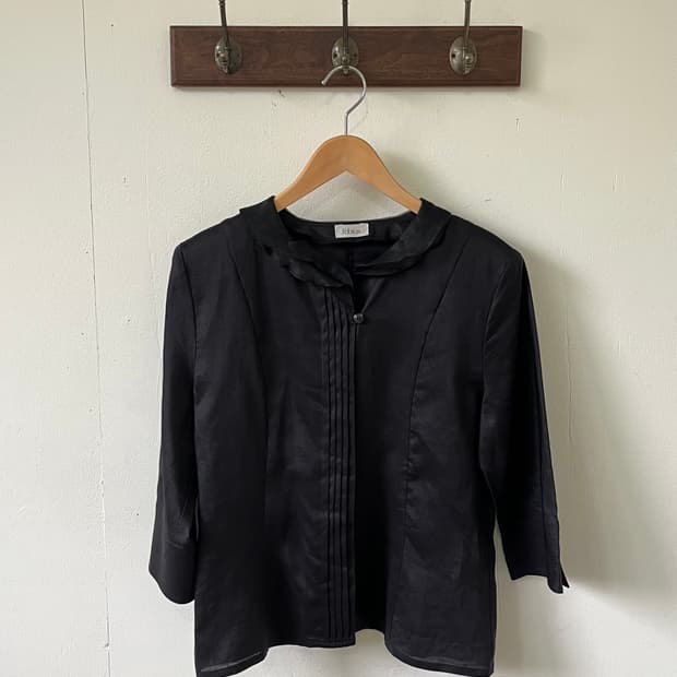 fabius 블랙 블라우스