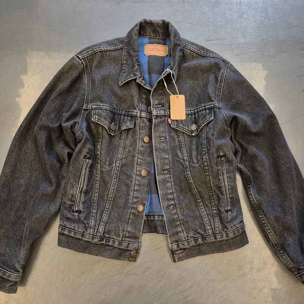 90s 리바이스 블랙 데님 트러커 자켓