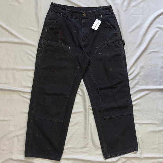 00s 칼하트 더블니 워크팬츠 B01 BLK 34X30