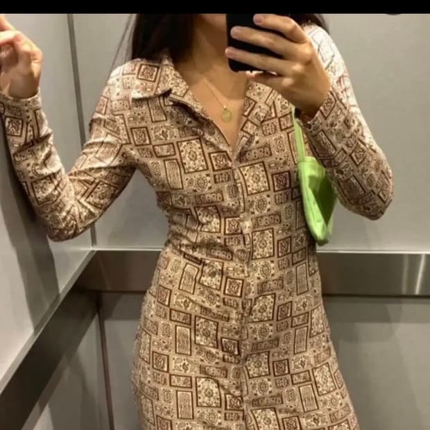 팔로마울 Palomawool 패턴 롱 원피스 M