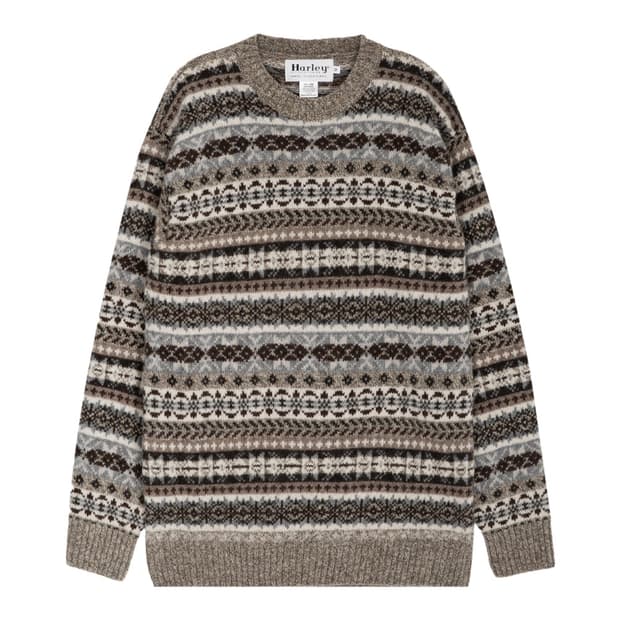 할리오브스코틀랜드 페어아일 니트 머쉬룸