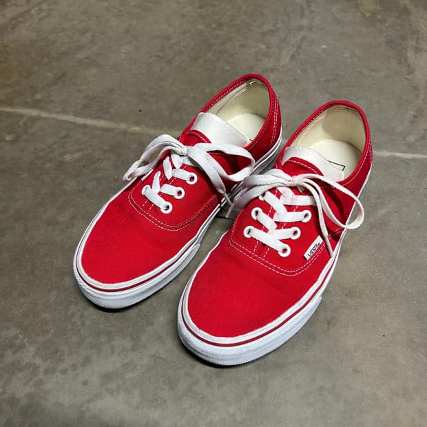 240) 반스 어센틱 레드 스니커즈 신발