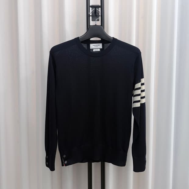 [2] 톰브라운 사선완장 울 니트 네이비