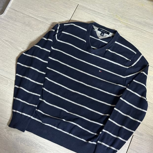 타미힐피거 스트라이프 니트 M