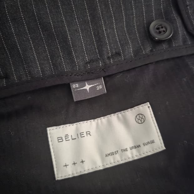 벨리에 슬레이트 슬랙스 - 블랙 스트라이프 03 [28]