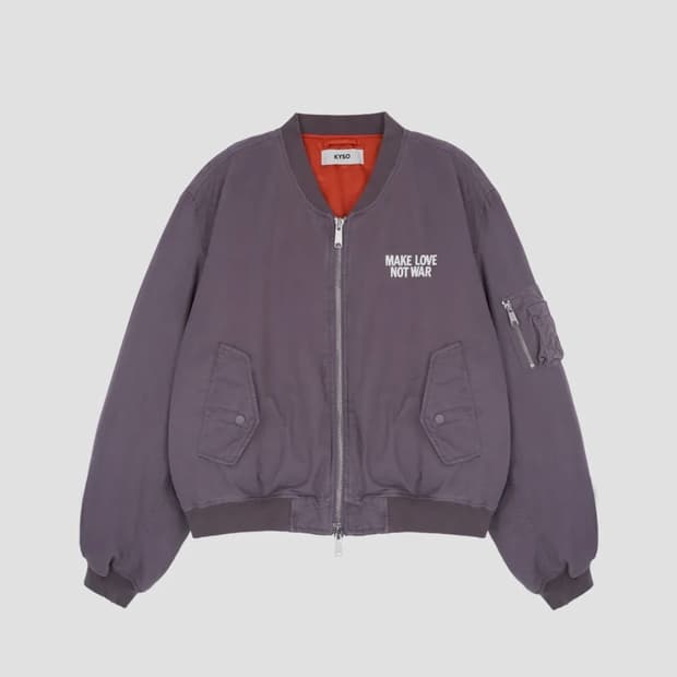 KYSO 피스 심볼 엠에이-원 워시드 빈티지 퍼플