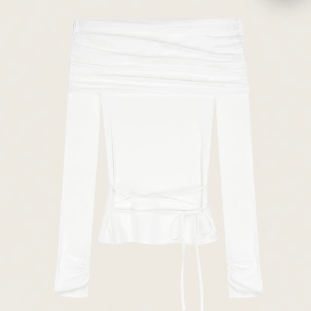 클리시어 드레이프 탑 Sheer Ballet Draped Top