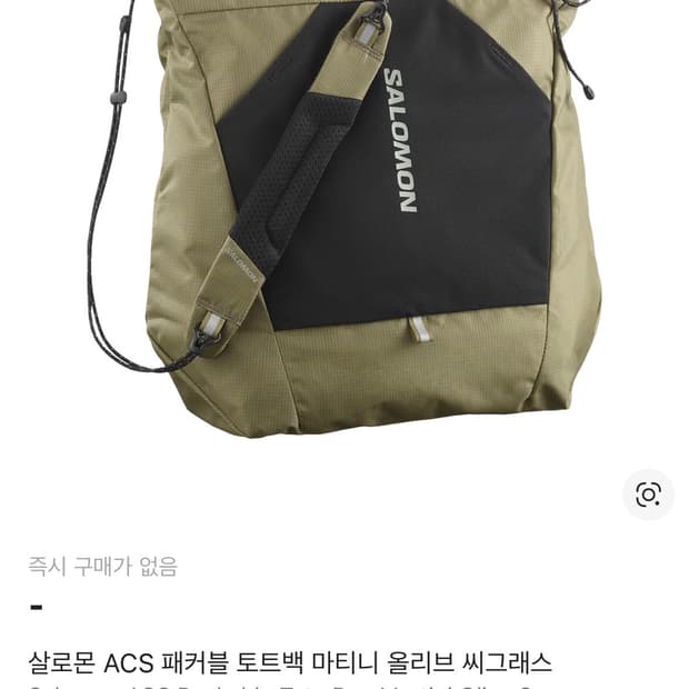 살로몬 ACS 패커블 토트백 마티니 올리브 씨그래스