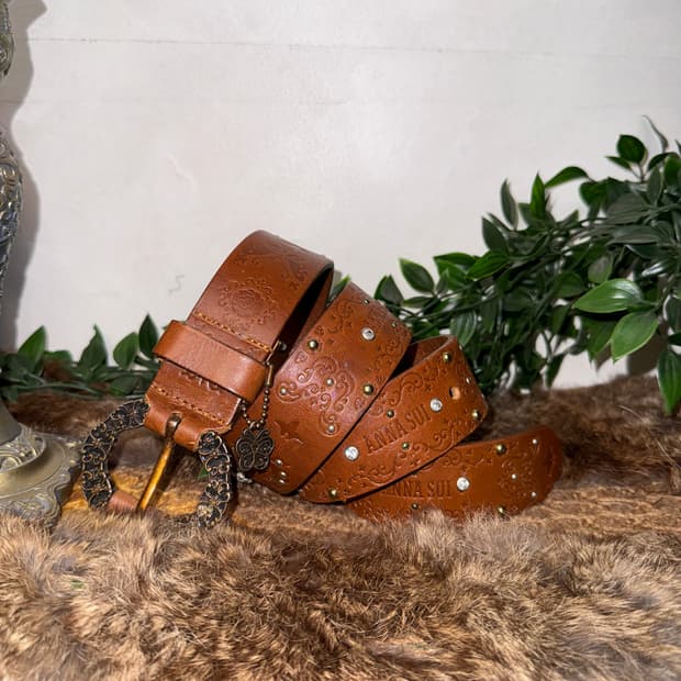 Anna Sui brown fairy butterfly belt
