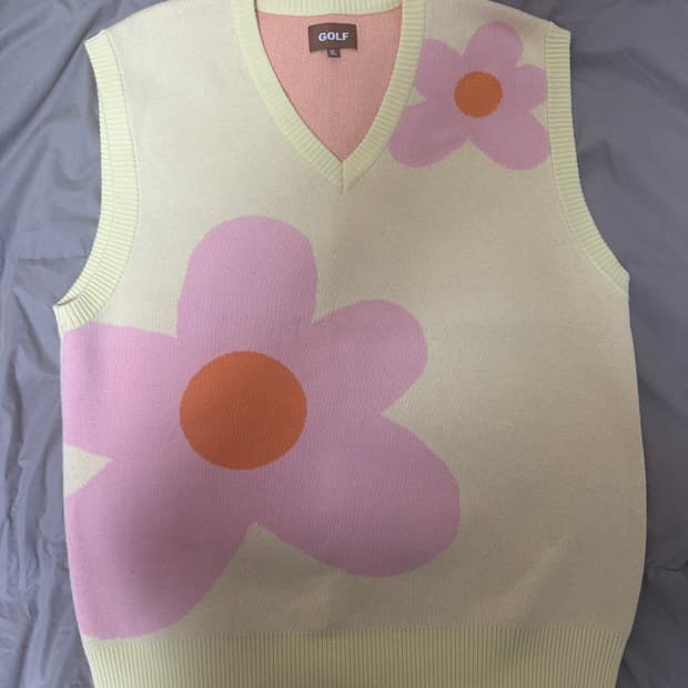 골프왕 플라워 니트 베스트