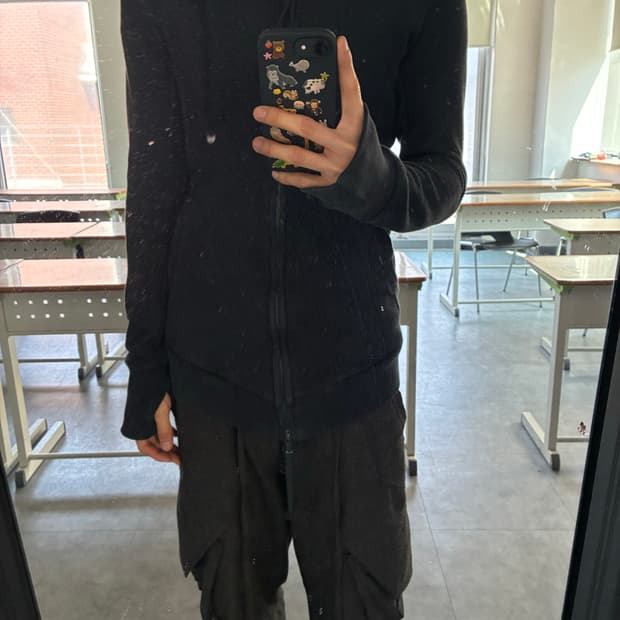 보리스 비잔 사베리 사선 후드집업 s