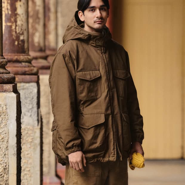 유니클로 X 엔지니어드가먼츠 퍼프테크 후드 코트 (size L)